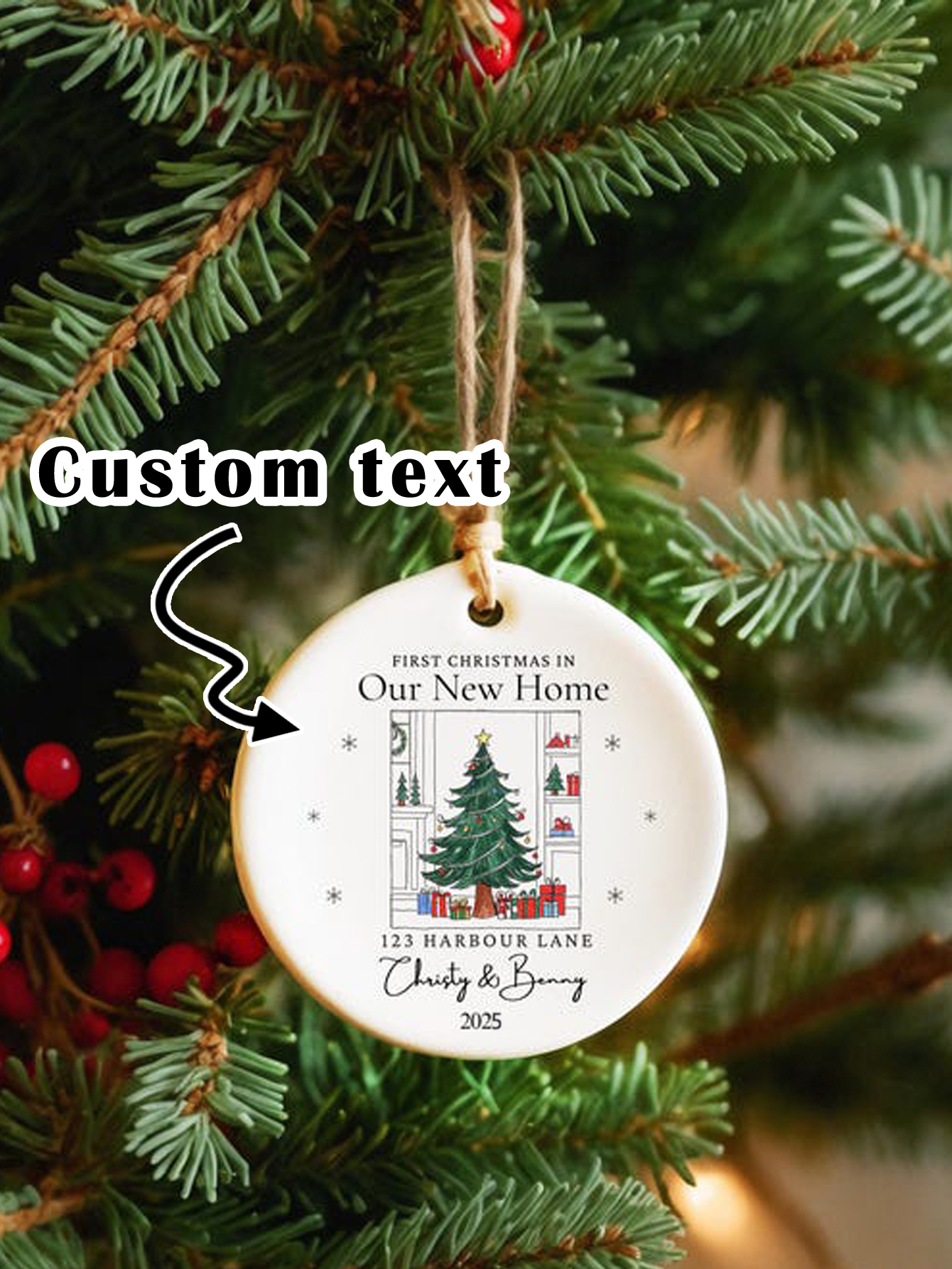 Personalized New Home Christmas Ornament 2025
